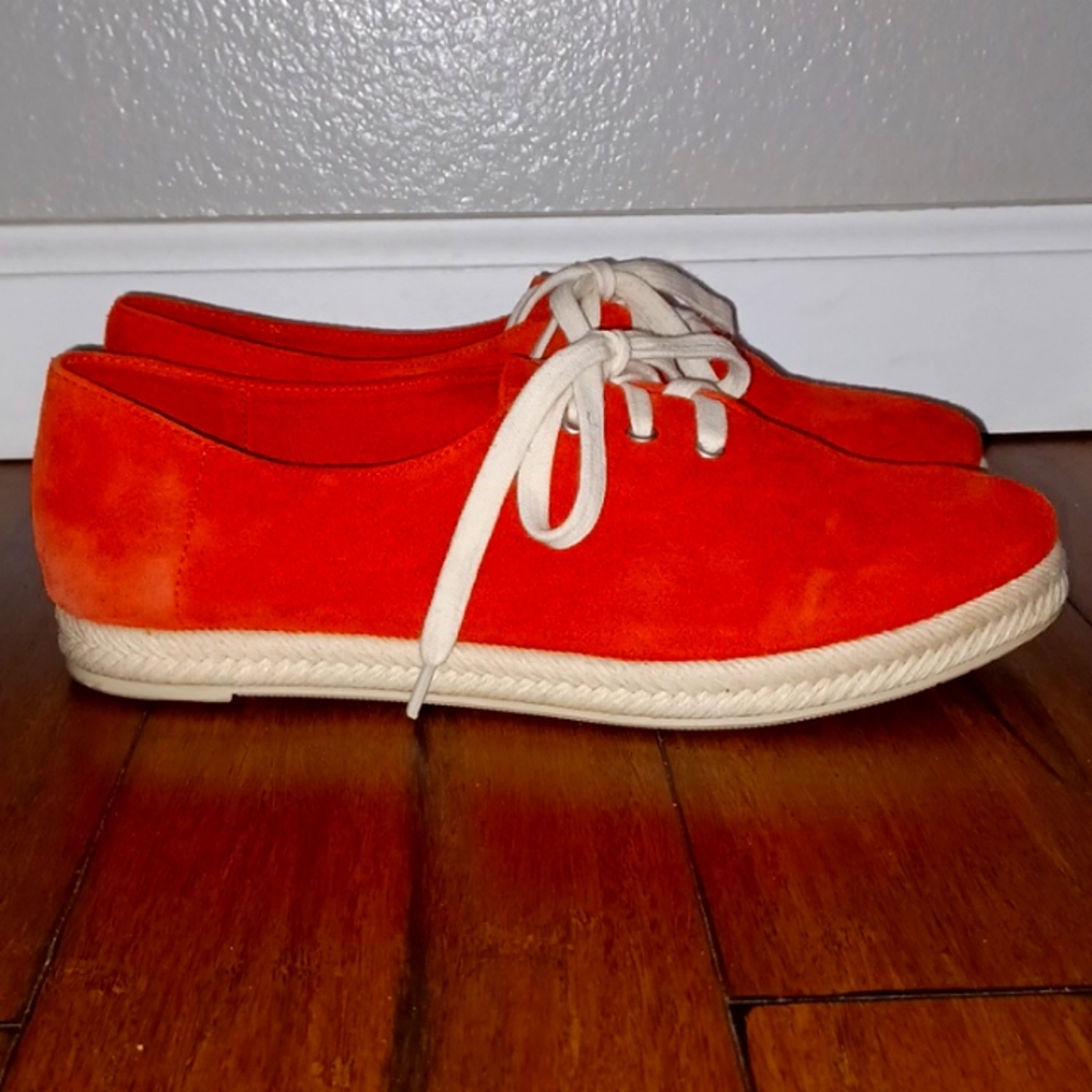 Dolce vita Orange Suede Lace Up Espradilles Women Size 8US 39EUR